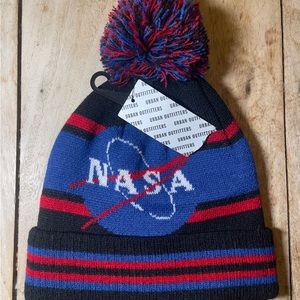 NASA Striped Pom Beanie 🚀